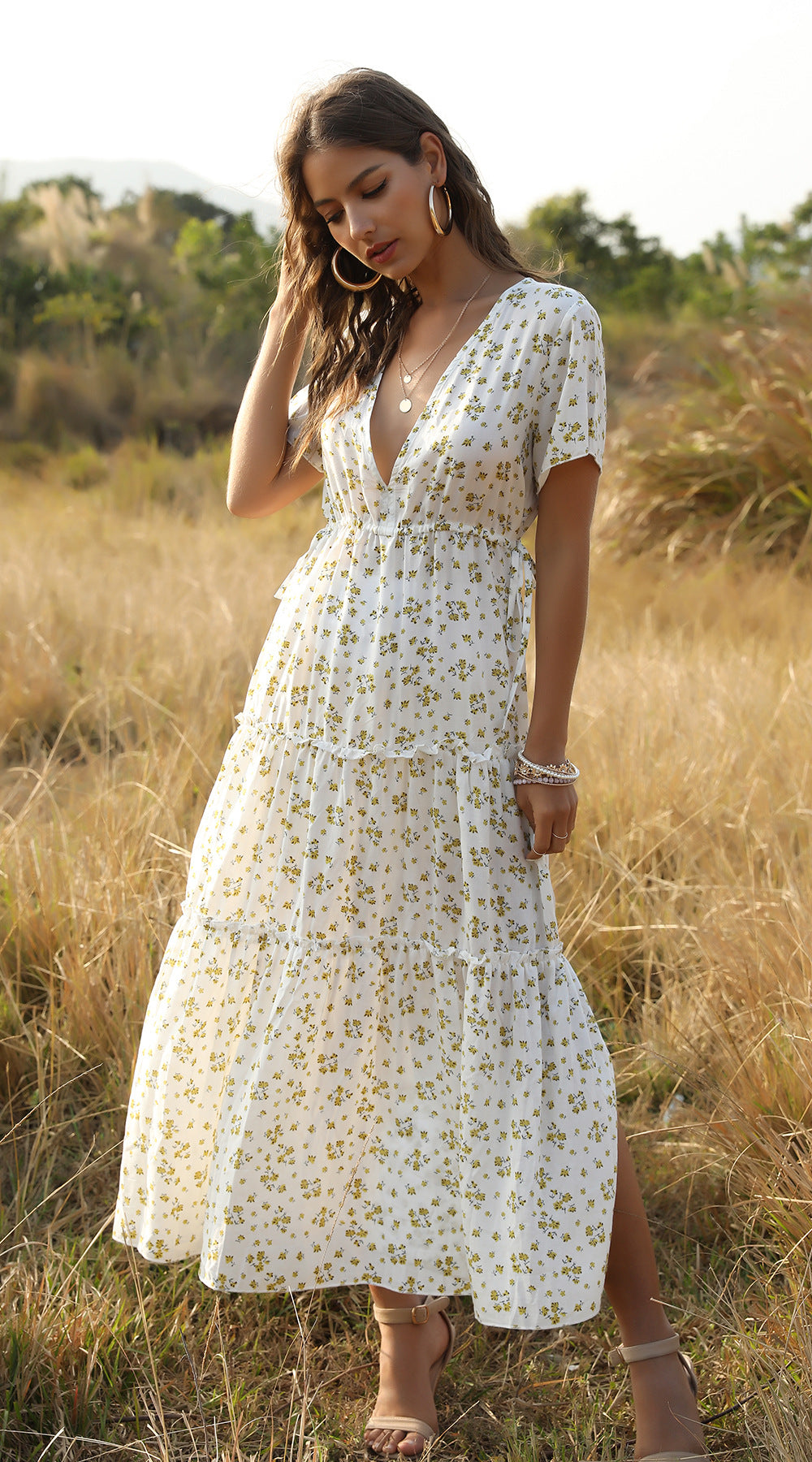 Rosita Ruffled Maxi Dress
