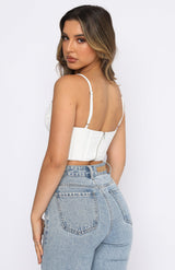 Partma Fishbone Boning Tank Tops Camis