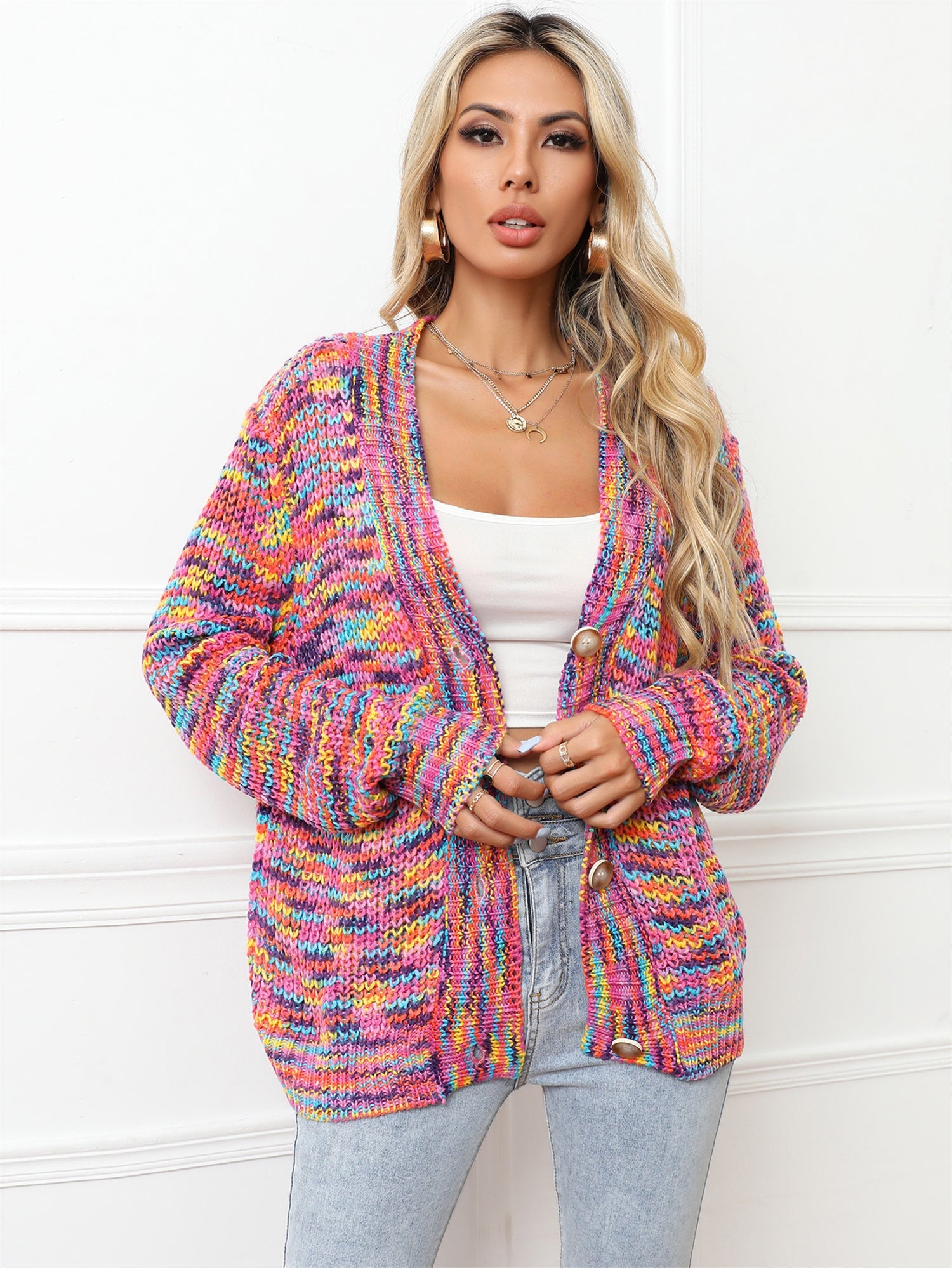 Hannah Rainbow Cardigan