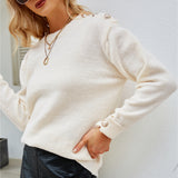 Laching Shoulder-Button Sweater