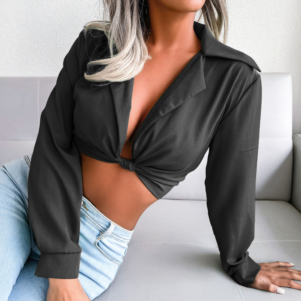 Kolainema Collar Knotted Shirt