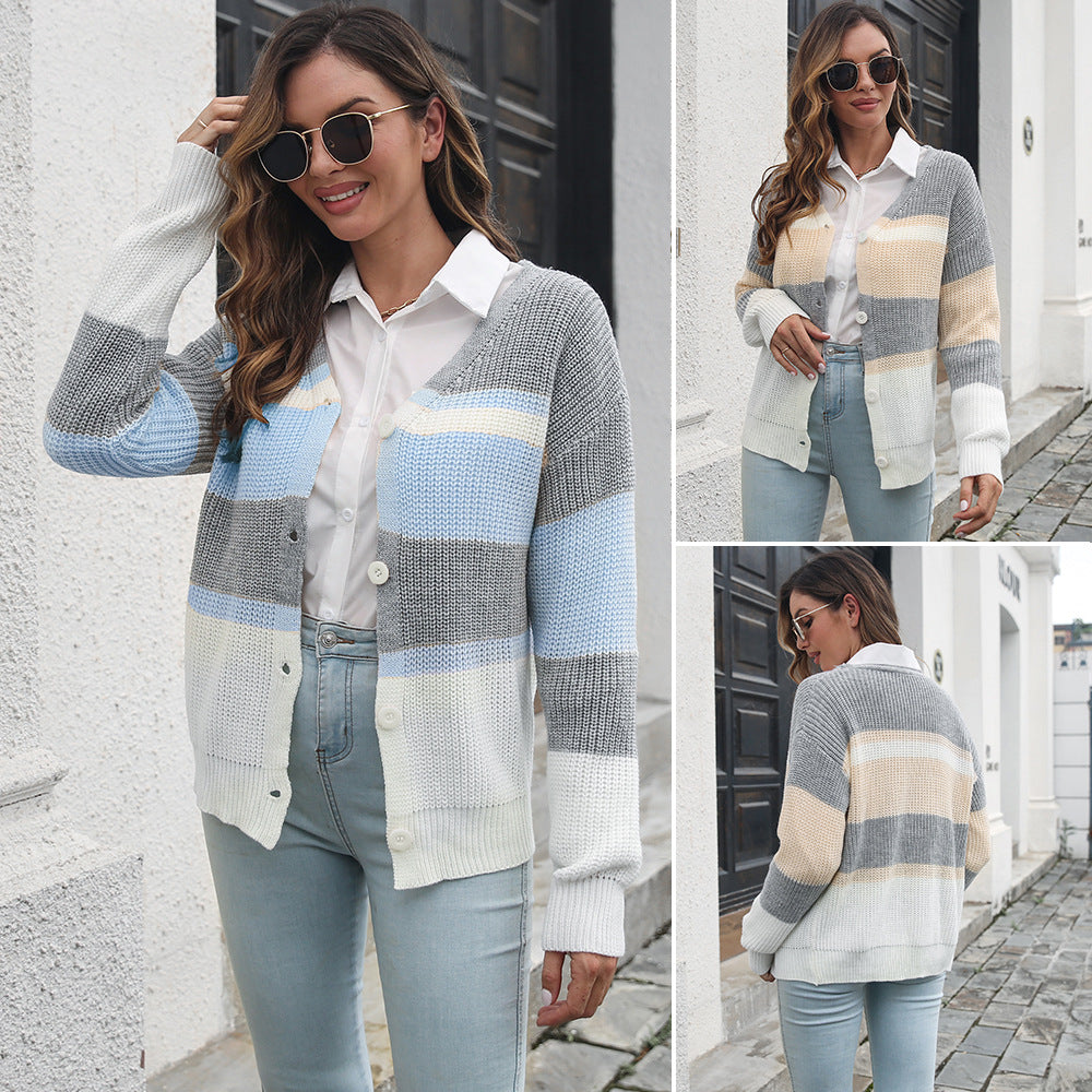 Jelna Striped Cardigan